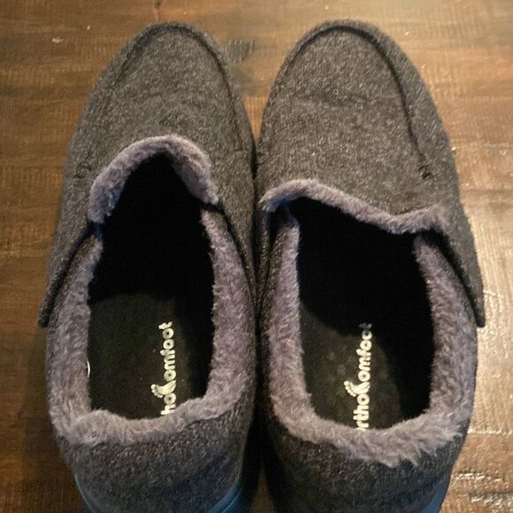 OrthoComfoot Mens Slippers Arch Support Plantar Fasciitis Orthopedic House - Picture 5 of 7